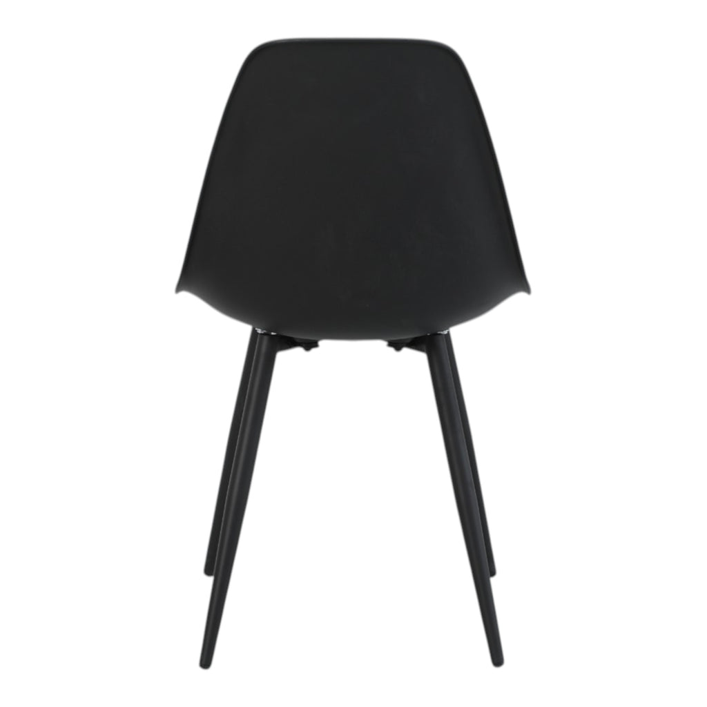4 chaises coloris noir assise tissu beige pieds métal noir - ALICE