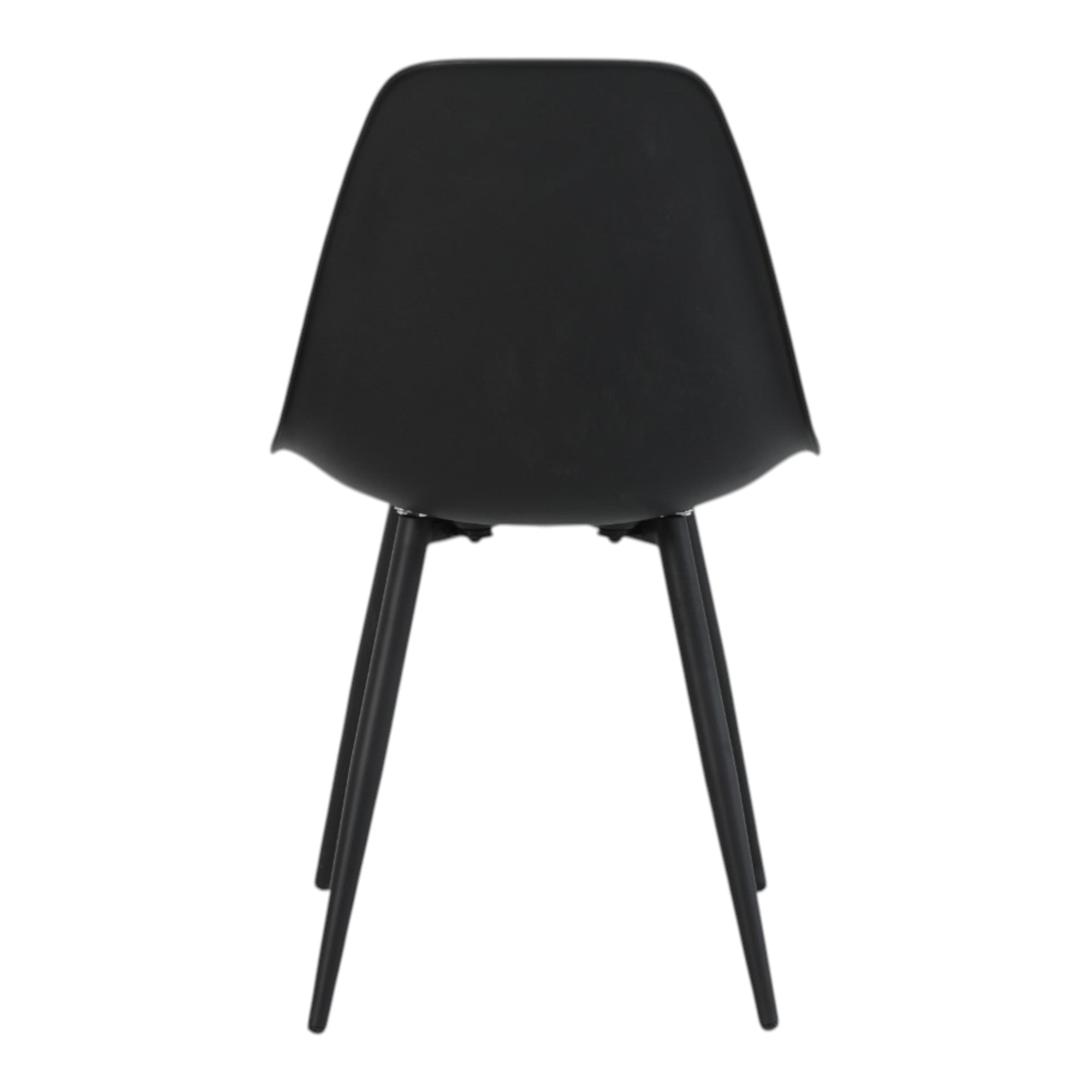 4 chaises coloris noir assise tissu beige pieds métal noir - ALICE