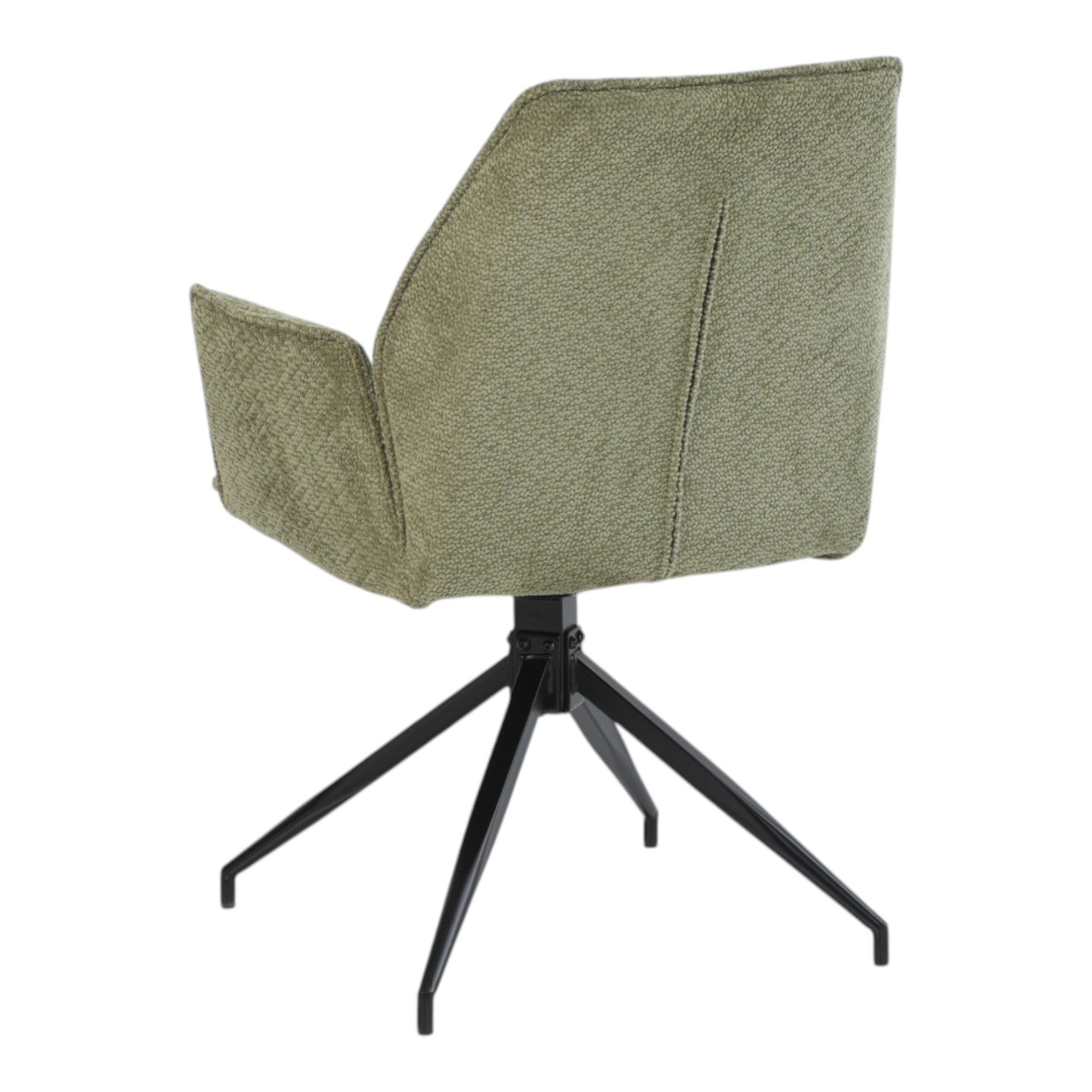 2 chaises avec accoudoirs pivotantes tissu vert - FITOUS II
