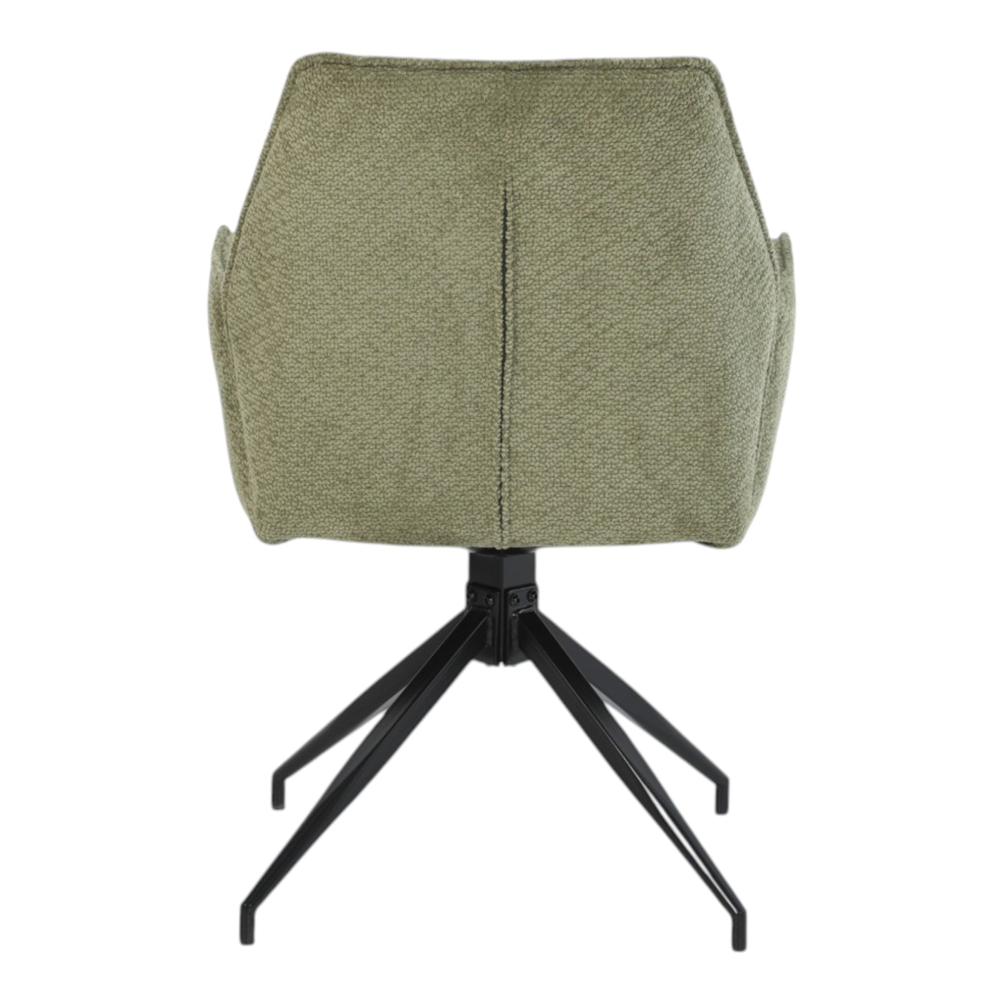 2 chaises avec accoudoirs pivotantes tissu vert - FITOUS II