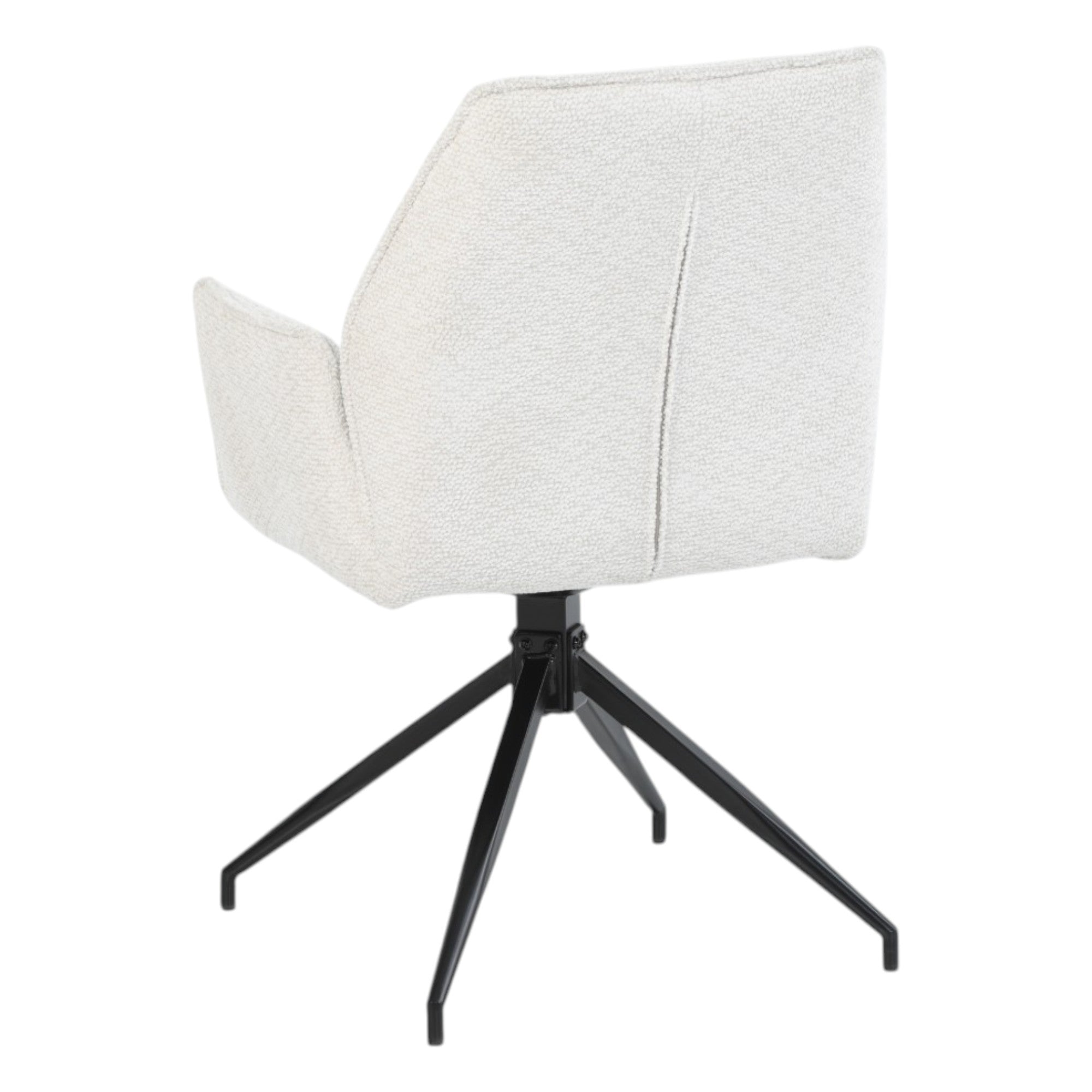 2 chaises avec accoudoirs pivotantes tissu beige - FITOUS II