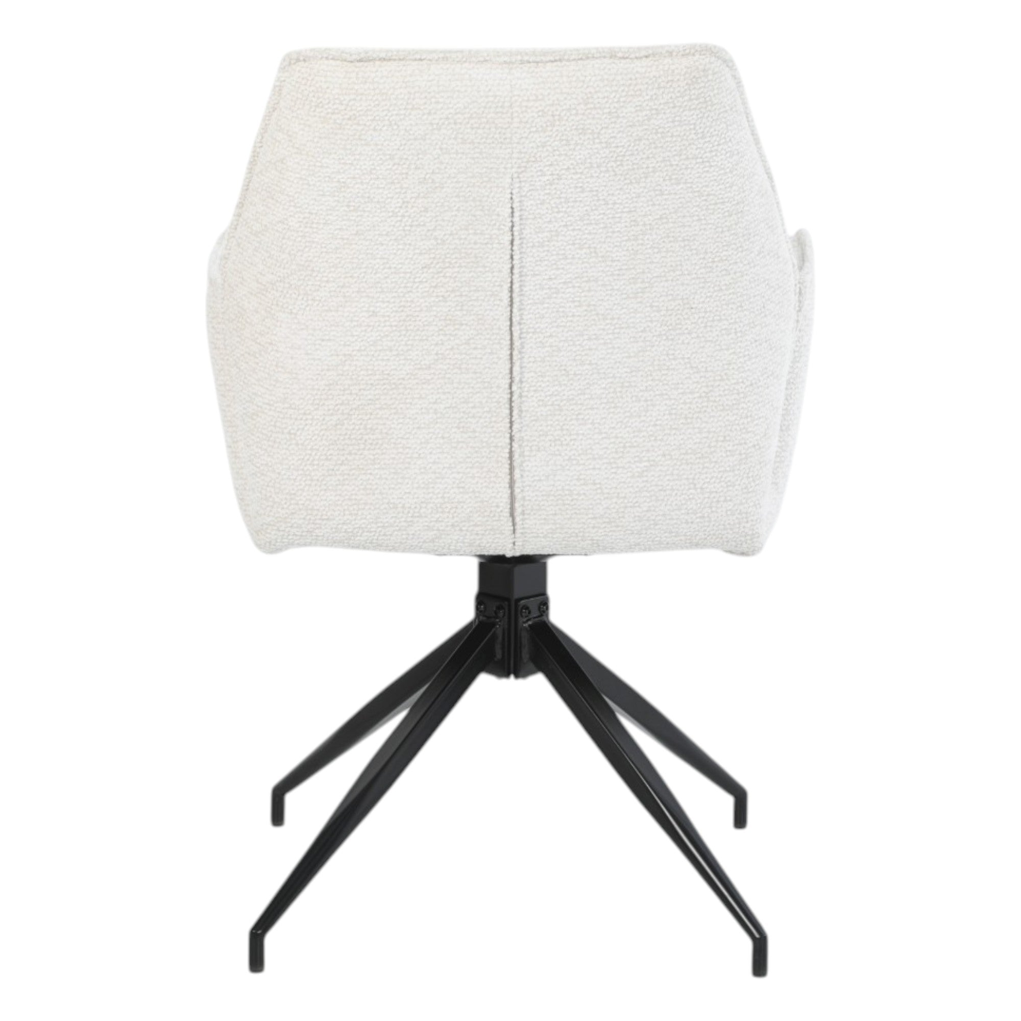 2 chaises avec accoudoirs pivotantes tissu beige - FITOUS II