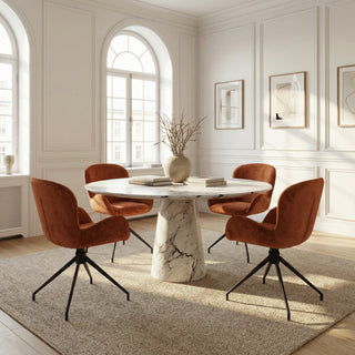 2 chaises pivotantes tissu orange - ASYAR