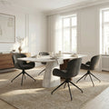 2 chaises pivotantes tissu gris foncé - ASYAR